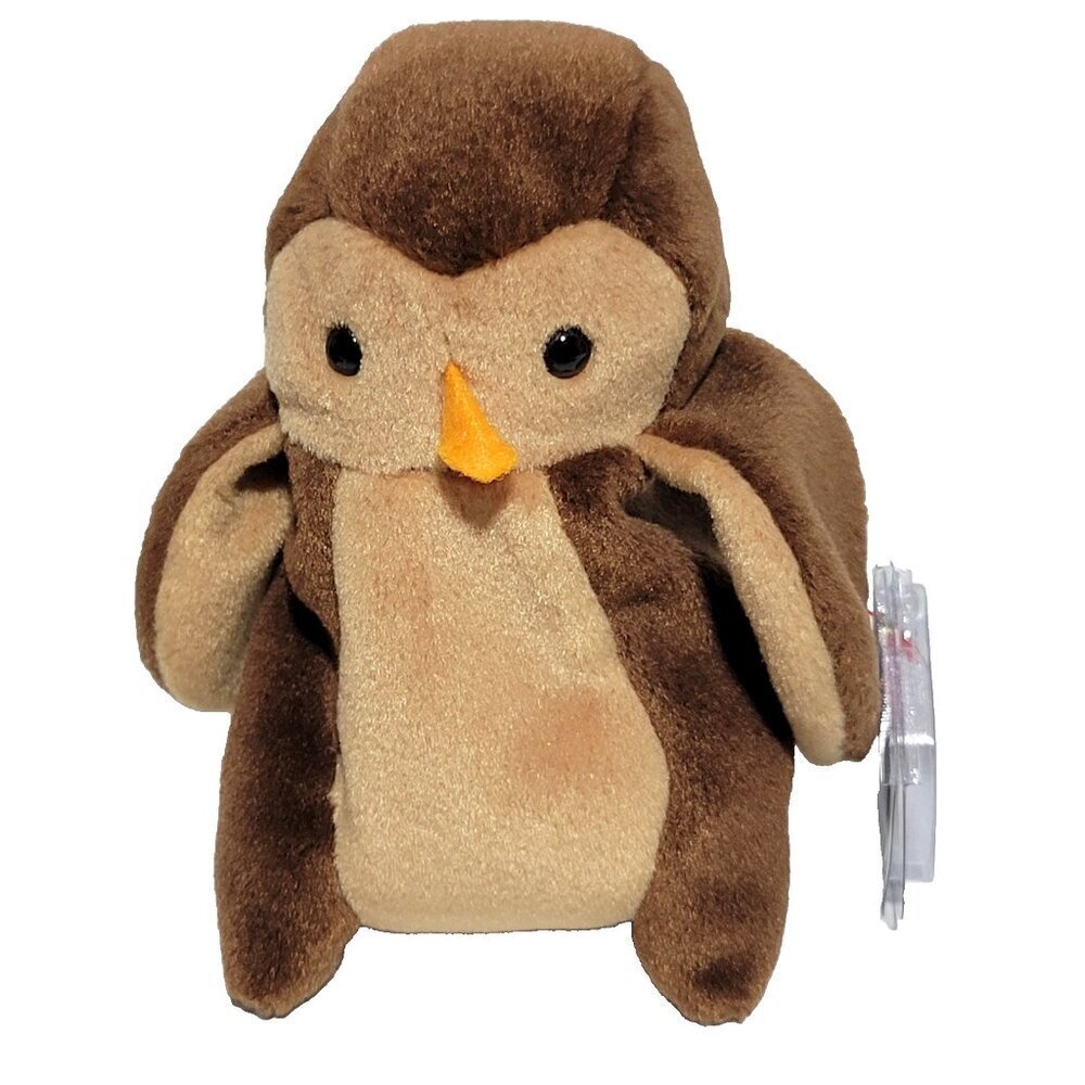 Ty Beanie Baby Hoot the Owl Plush NWT Retired 1995